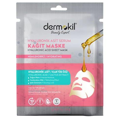 Dermokil Hyalüronik Asit Serum Kağıt Yüz Maskesi 23 gr