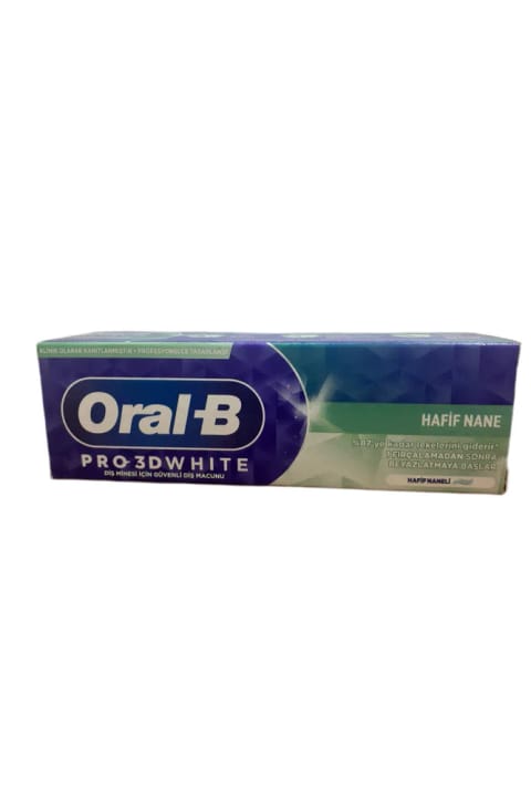 خمیردندان Oral-B PRO 3 D WHITE نعناع ملایم ۷۵ میلیلیتر