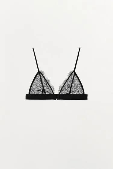 Zara سوتین توری با جزئیات مرکزی