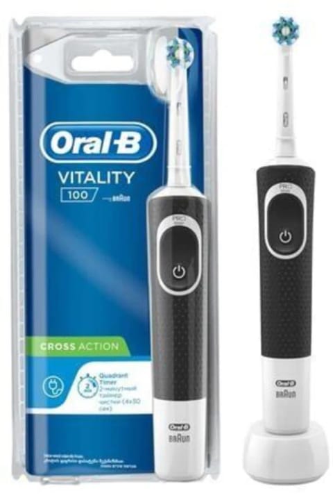 مسواک شارژی Oral-B D100 Vitality مشکی کراس‌اکشن