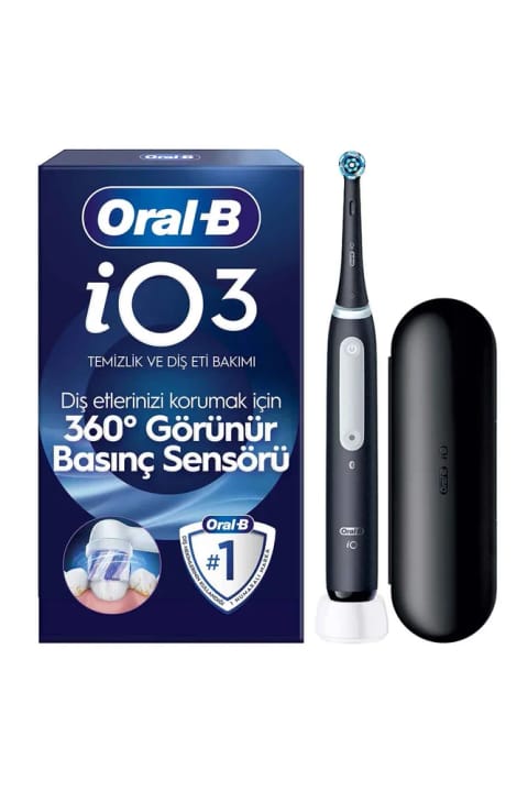Oral-B iO6 مشکی شارژی/برقی مسواک، 2 سری مسواک، باتری بلندمدت ...