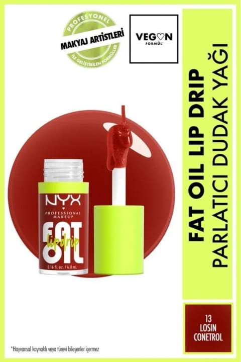 روغن لب براق NYX Professional Makeup Fat Oil Lip Drip - Losin' Cone-trol