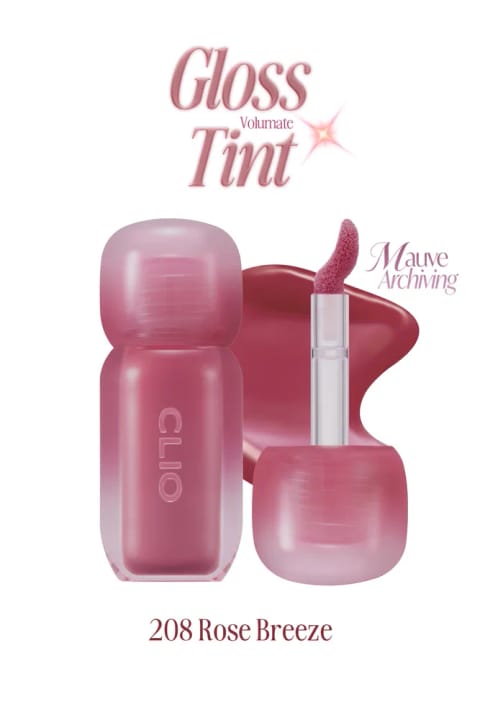 CLIO Volumate Gloss 208 Rose Breeze - رژ لب براق حجیمکننده