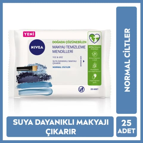 NIVEA دستمال پاککننده آرایش ۲۵ عددی (مناسب صورت، چشم و پوست معمولی)