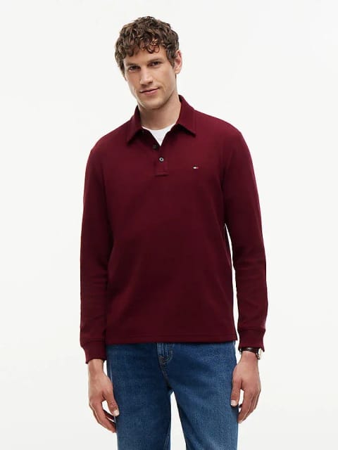 تی‌شرت پولو آستین‌کوتاه مردانه مدل Waffle Regular Tommy Hilfiger