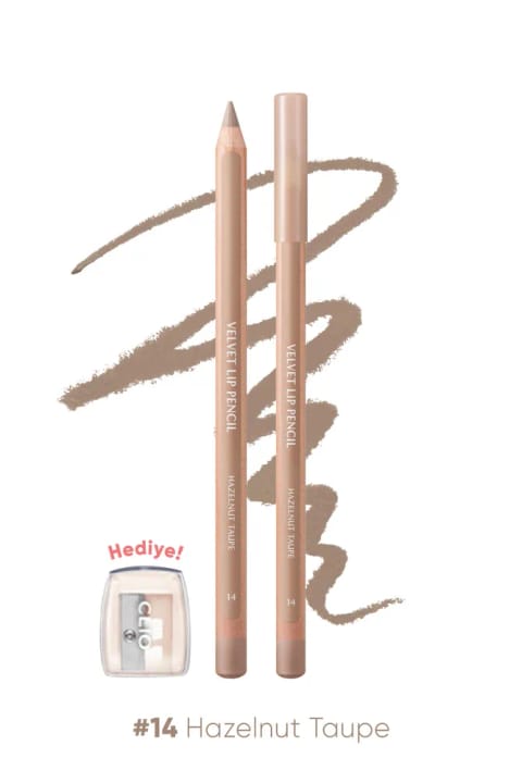 مداد لب CLIO با فرمول کرمی و تراش همراه — 14 Hazelnut Taupe