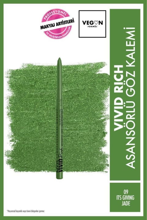 مداد چشم چرخشی NYX Professional Makeup Vivid Rich - 09 Its Giving Jade