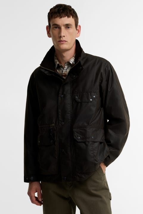 Barbour Re-Engineered Sordale ژاکت چرب BR91 قهوهای تیره
