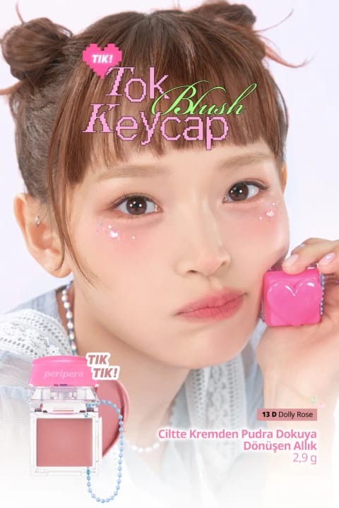 PERIPERA Tok Blush Keycap رژگونه تبدیل شونده از کرم به پودر (13 Dolly...