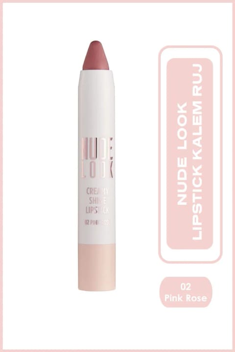 Golden Rose Nude Look Creamy Shine رژ لب - 02 Pink Rose - بافت کرمی براق