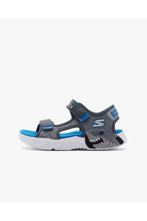 SKECHERS S-LİGHTS: CREATURE-SPLASH سندل چراغ‌دار پسرانه بزرگ طوسی 4006...