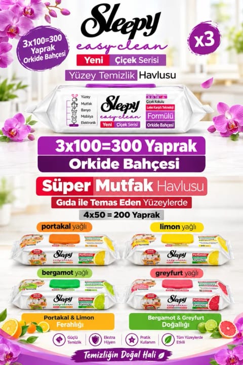 ست تمیزکاری فوقالعاده Easy Clean Sleepy – حوله تمیزکننده سطوح باغ ارکیده...