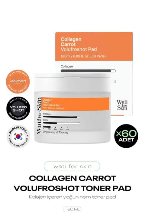 wati for skin تونیک پد مرطوبکننده شدید حاوی Collagen Volufrosho...
