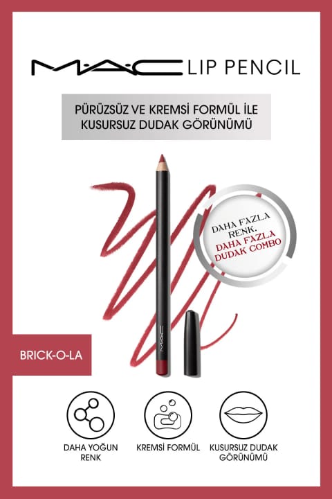 مداد لب کرمی ماندگار M.A.C - Lip Pencil - Brick-o-la 1.45 G