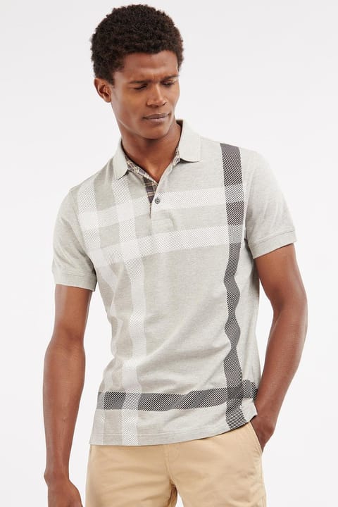 پولو یقه Barbour Blaine Gy52 Grey Marl