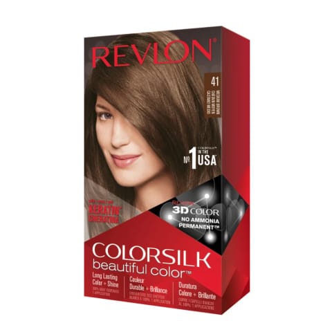 رنگ موی ریولون ColorSilk 41 قهوه ای گرم