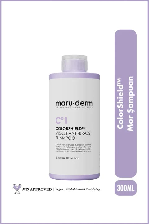 Maru.Derm ColorShield™ شامپوی بنفش – ضد زردی و متعادل‌کننده تن رنگ موی بلوند