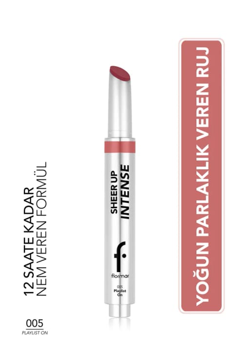 Flormar Sheer Up Intense ژل رژلب کرمی با پایانی براق - 005 Playlist On