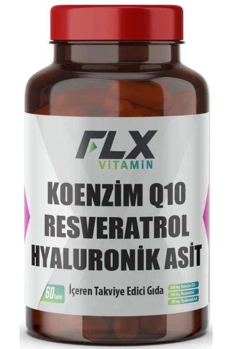 FLX کوآنزیم Q-10 200 میلی‌گرم هیالورونیک اسید رسوراترول 60 قرص