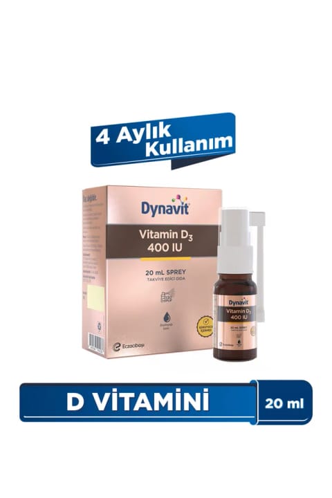 Dynavit Vitamin D3 400 IU (25mcg) 20 mL اسپری - ویتامین D3 - ایمنی و است...