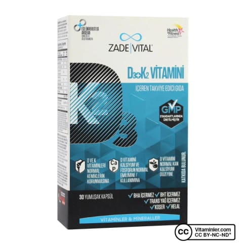 Zade Vital D3 + K2 Vitamini 30 کپسول