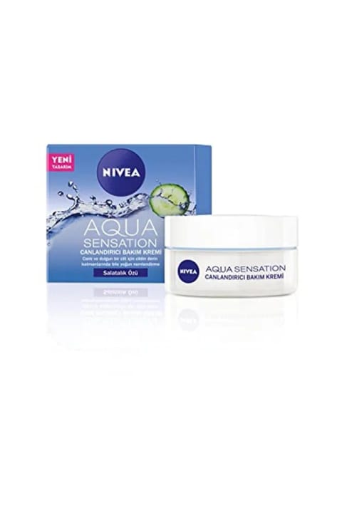 NIVEA Aqua Sensation طراوتبخش کرم مراقبت از پوست صورت (۵۰ میلیلیتر)، پوست معمولی و مختلط