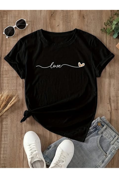 تیشرت طرح Love یونیسکس uyguntarz