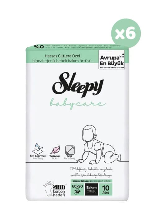 Sleepy بیبیکر بیبی پد محافظ ۱۰ عددی × ۶