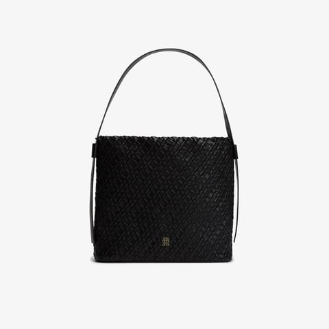 کیف دستی زنانه مشکی Tommy Hilfiger Braided