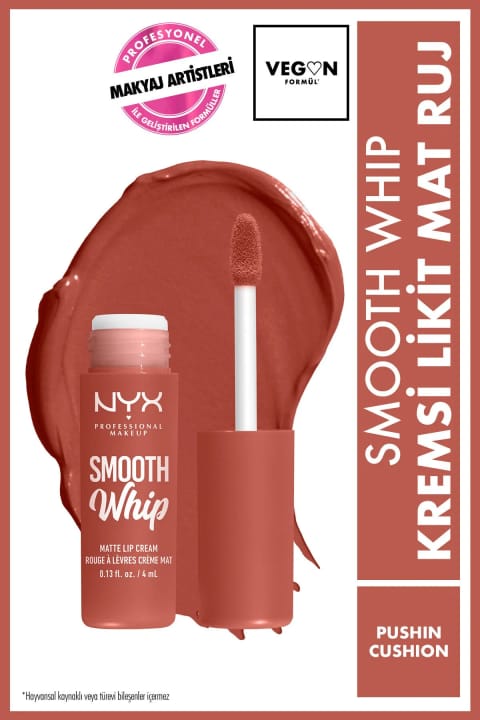 رژ لب مایع مات کرمی NYX Professional Makeup Smooth Whip - رنگ Pushin Cushion