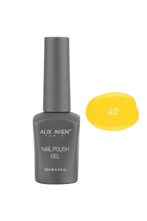 لاک ژلی زرد دائمی UV Alix Avien 40 - 12 میلیلیتر