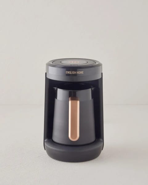 دستگاه قهوه ترک TKM 6002 دو نفره English Home مدل مشکی-مسی 320 ml