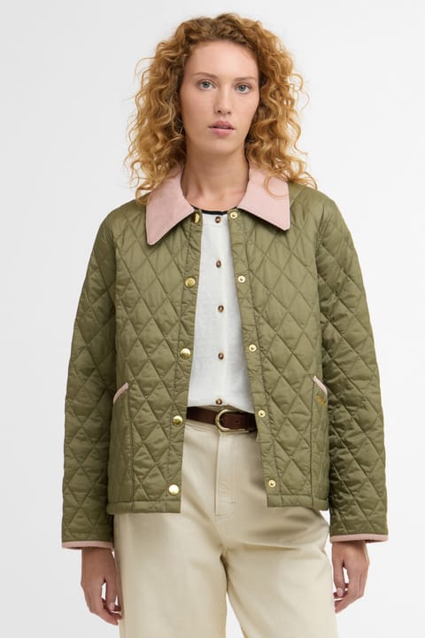 کاپشن کاپیتونه Barbour Icons Cropped Liddesdale GN14 Bleached Olive/Ancient