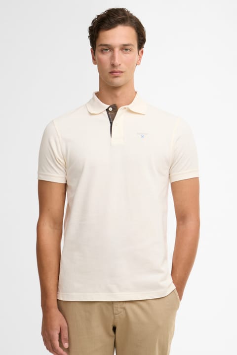 پولو یقه پیكه طرح تارتان Barbour WH71 سفید نجوا/کلاسیک