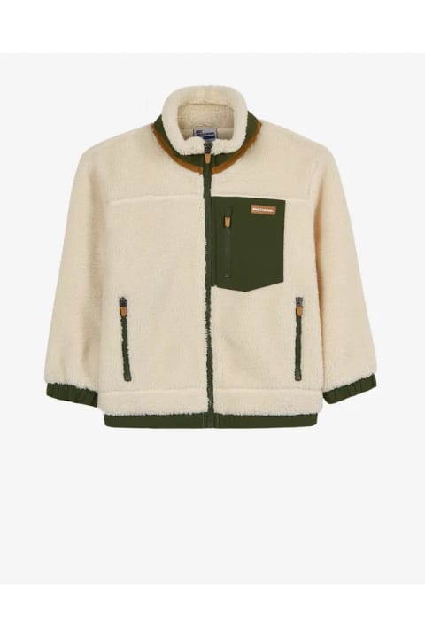 کاپشن پسرانه SKECHERS مدل SKECH SHERPA Contrast Full Zip رنگ بژ