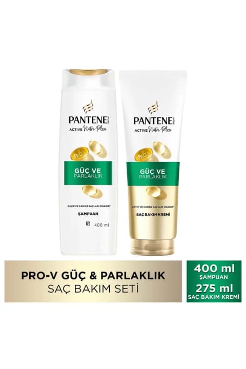 Pantene Pro-V ست مراقبت از موهای ضعیف و مات، شامپو تقویت و درخشندگی