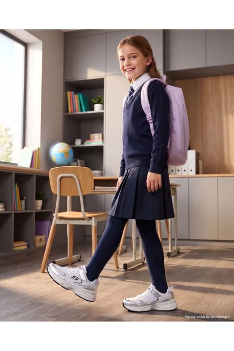 SKECHERS RETRO-GRAPH کتانی سفید دختر بچه بزرگ 303692L WSL