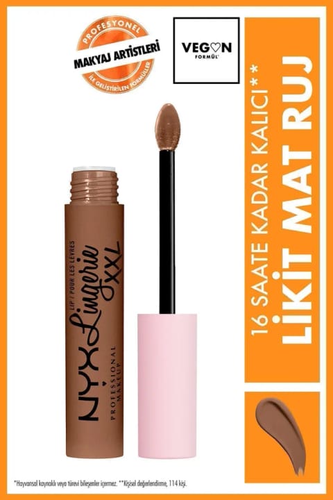 رژ لب مایع مات NYX Professional Makeup Lip Lingerie Xxl Hot Caramelo
