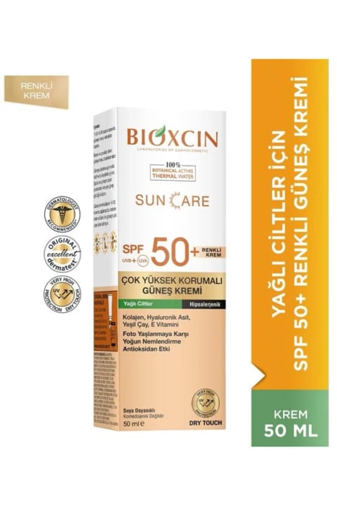 Bioxcin Sun Care رنگی ضدآفتاب مخصوص پوست چرب با محافظت بسیار بالا