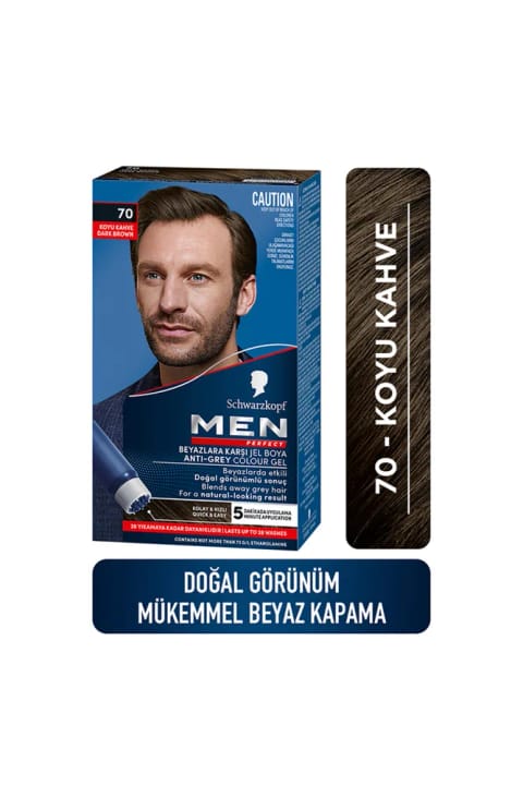 Schwarzkopf Men Perfect موی مردانه 70 - قهوهای تیره - آسان و سریع