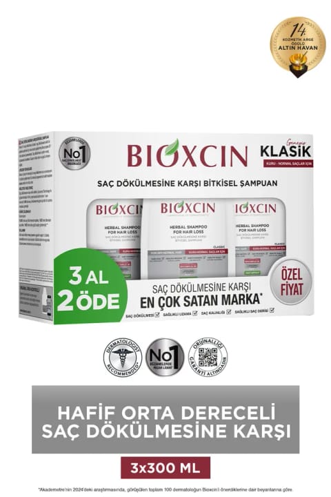 Bioxcin Genesis شامپو بستهٔ ۳ عددی / موهای خشک و معمولی 300 میلیلیتر