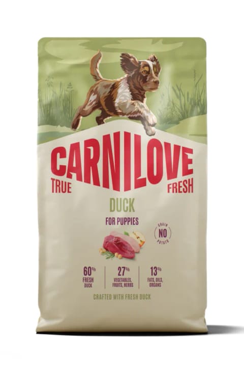 Carnilove TRUE FRESH غذای خشک بدون غلات توله سگ با گوشت اردک ۱۲ کیلوگرم