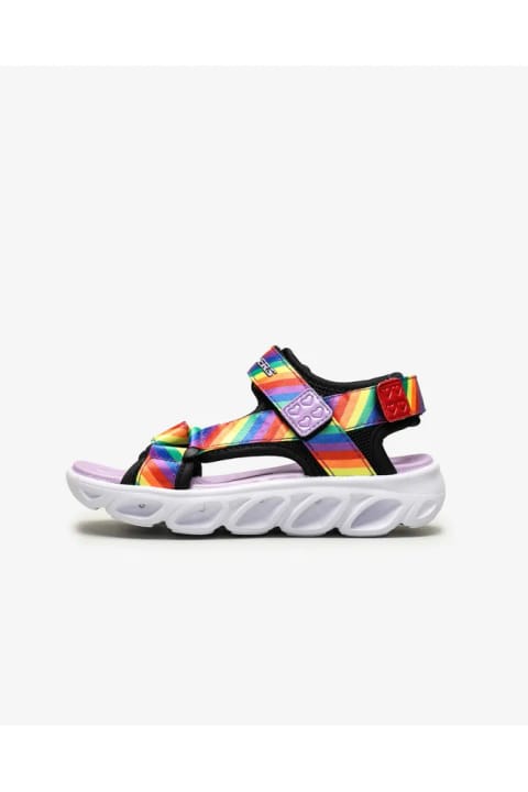 SKECHERS HYPNO - SPLASH - RAINBOW LIGHTS سندل چراغدار مشکی دختر بچه بزرگ