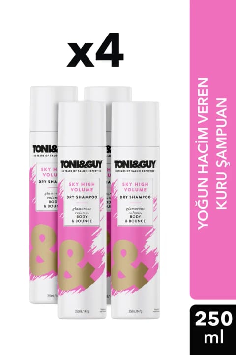 Toni&Guy Volume Addiction شامپوی خشک افزایشدهنده حجم 4×250 میلیلیتر