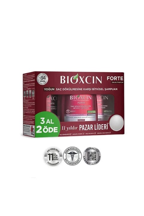 Bioxcin Forte شامپو گیاهی ضد ریزش شدید مو برای همه انواع مو