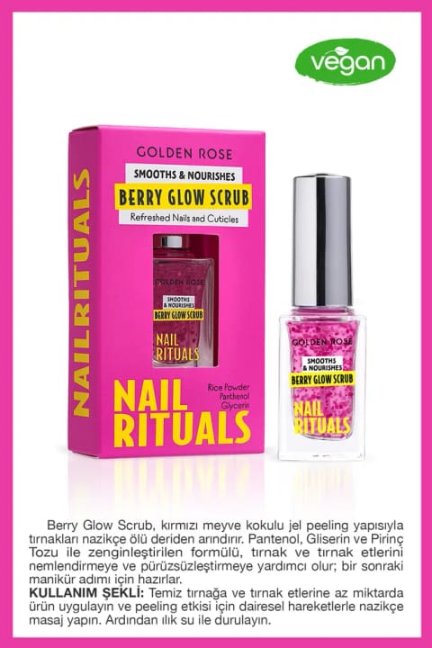 اسکراب ناخن Golden Rose Nail Rituals Berry Glow