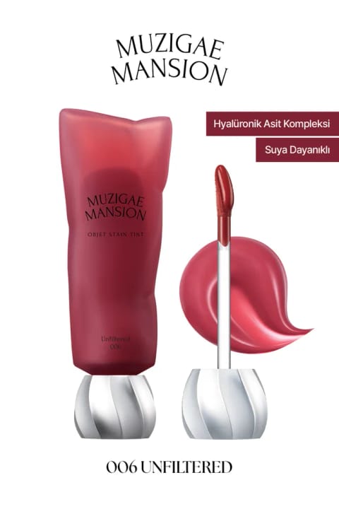 Muzigae Mansion مرطوب‌کننده و تینت براق ضدآب Objet Stain Tint — 006 Unfiltered