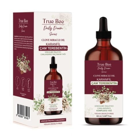 True Bee میخک و سقز کاج روغن تقویت و ضد ریزش مو 100 میل
