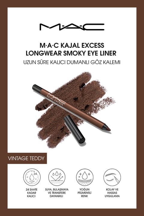 خط چشم مشکی M.A.C Kajal Excess Longwear Smoky Eye Liner ماندگار دودی