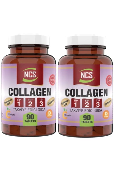 Nevfix Ncs Collagen (کلاژن) (تیپ) 1-2-3 Hyaluronic Acid 2 × 90 قرص